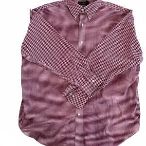 Lauren Ralph Lauren Men Non-Iron Gingham Maroon Button Down Shirt - Size 2XL